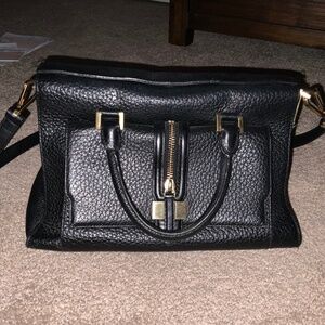 Leather shoulder bag